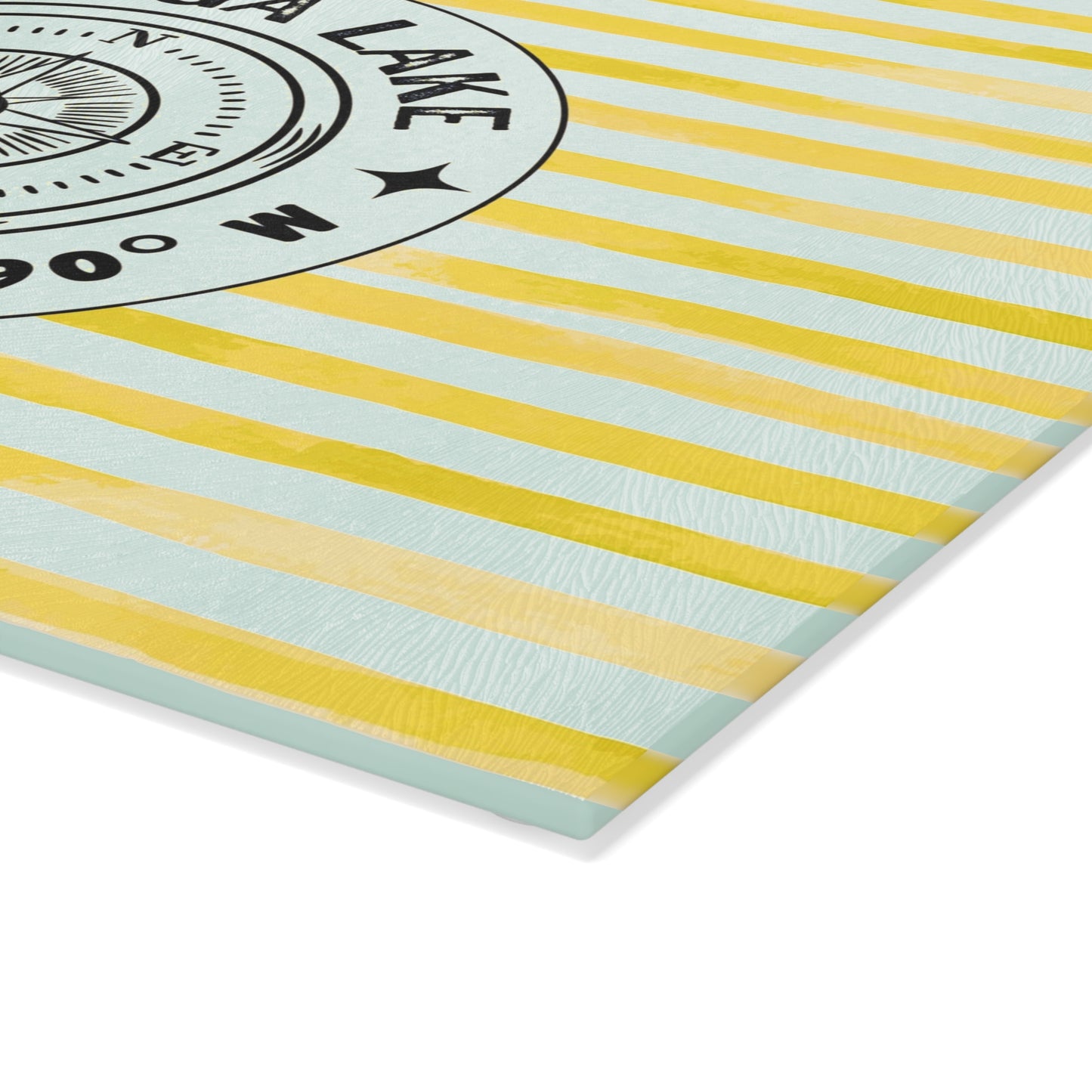 Cayuga Lake Yellow Cabana Glass Charcuterie and Cutting Board