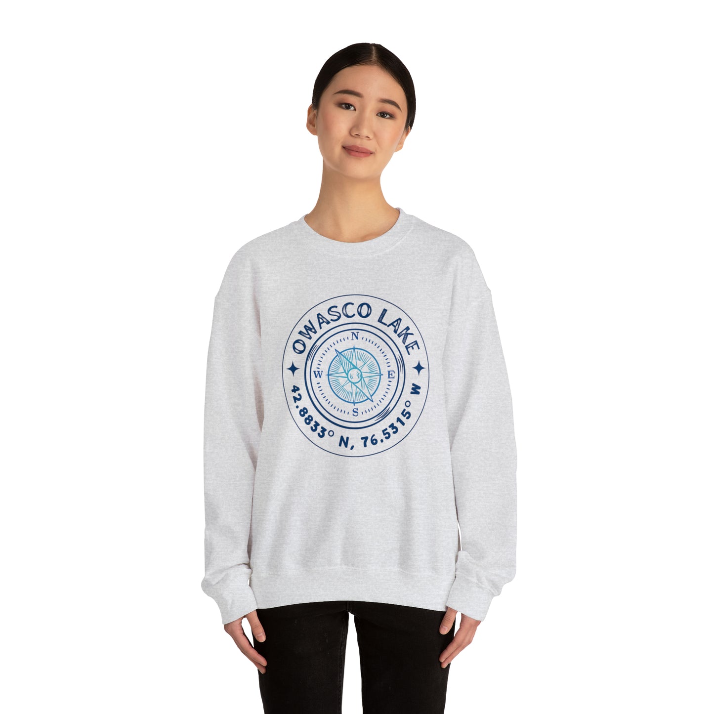 Owasco Lake Compass - Unisex  Crewneck Sweatshirt