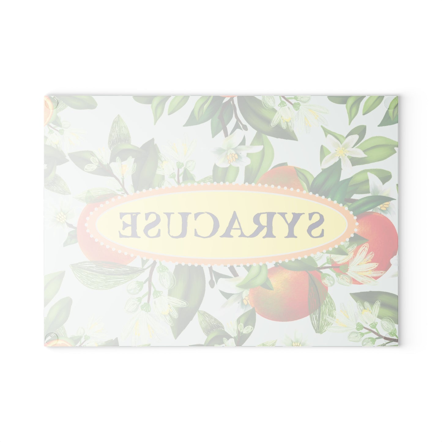 Syracuse Orange Blossom Glass Charcuterie and Cutting Board