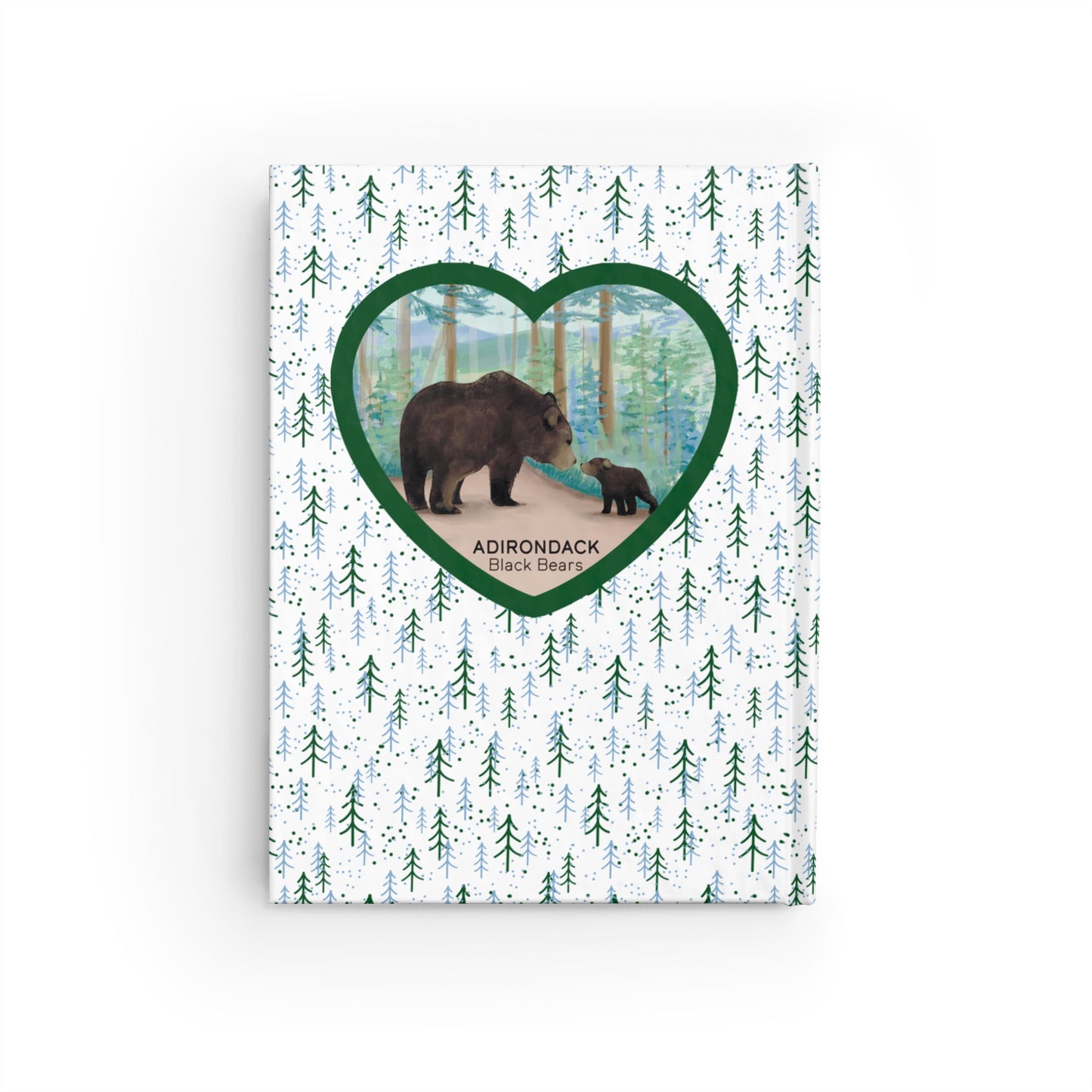 Adirondack Black Bears Hand Painted Watercolor Journal - Explore Nature and Adventures - Made in the USA