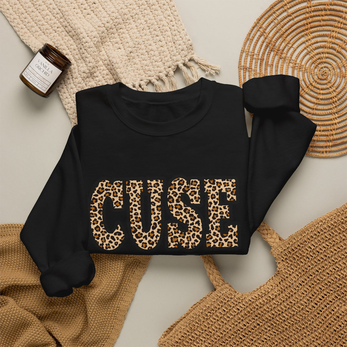 CUSE Leopard Print Crewneck Sweatshirt