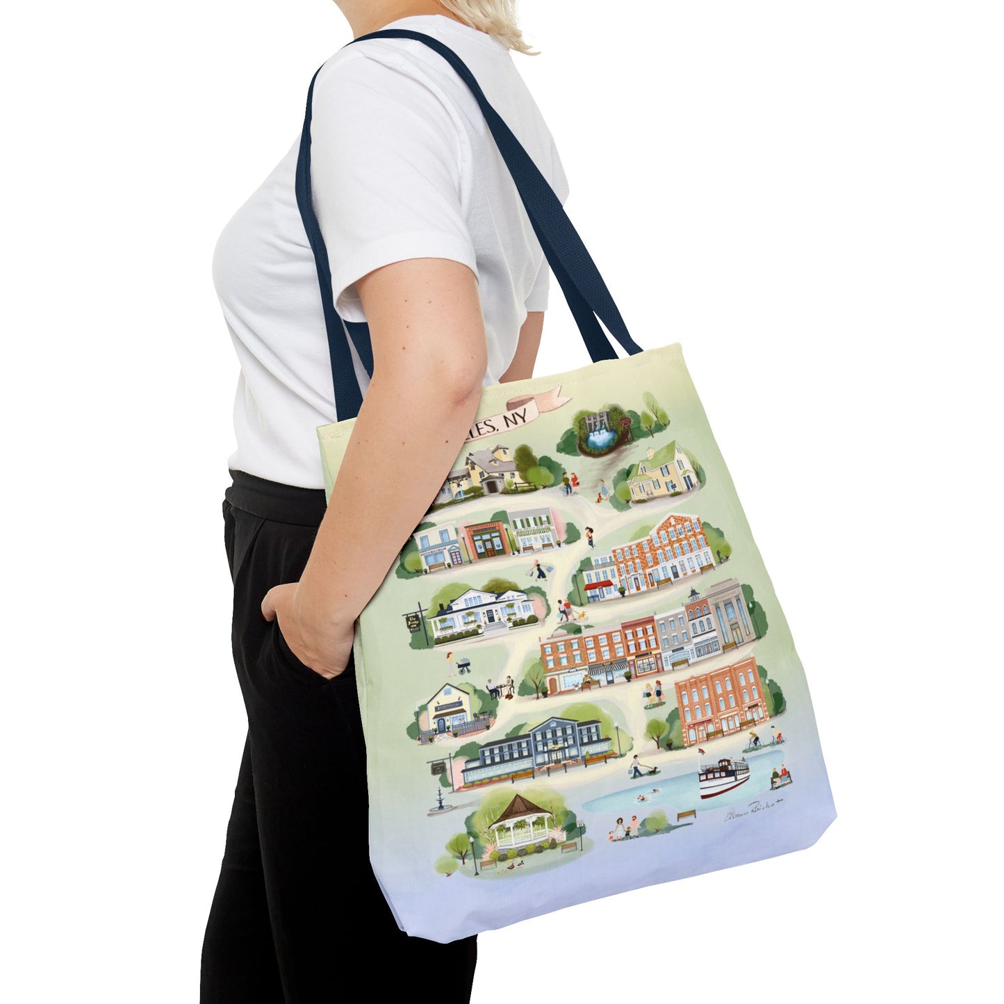 Skaneateles, NY Summer Landmarks XL Tote Bag