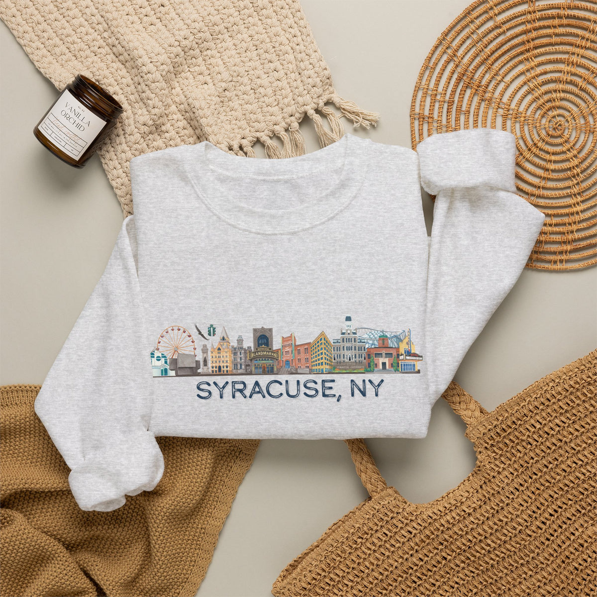 Syracuse Skyline Crewneck Sweatshirt — Syracuse Inspired Fall Pullover