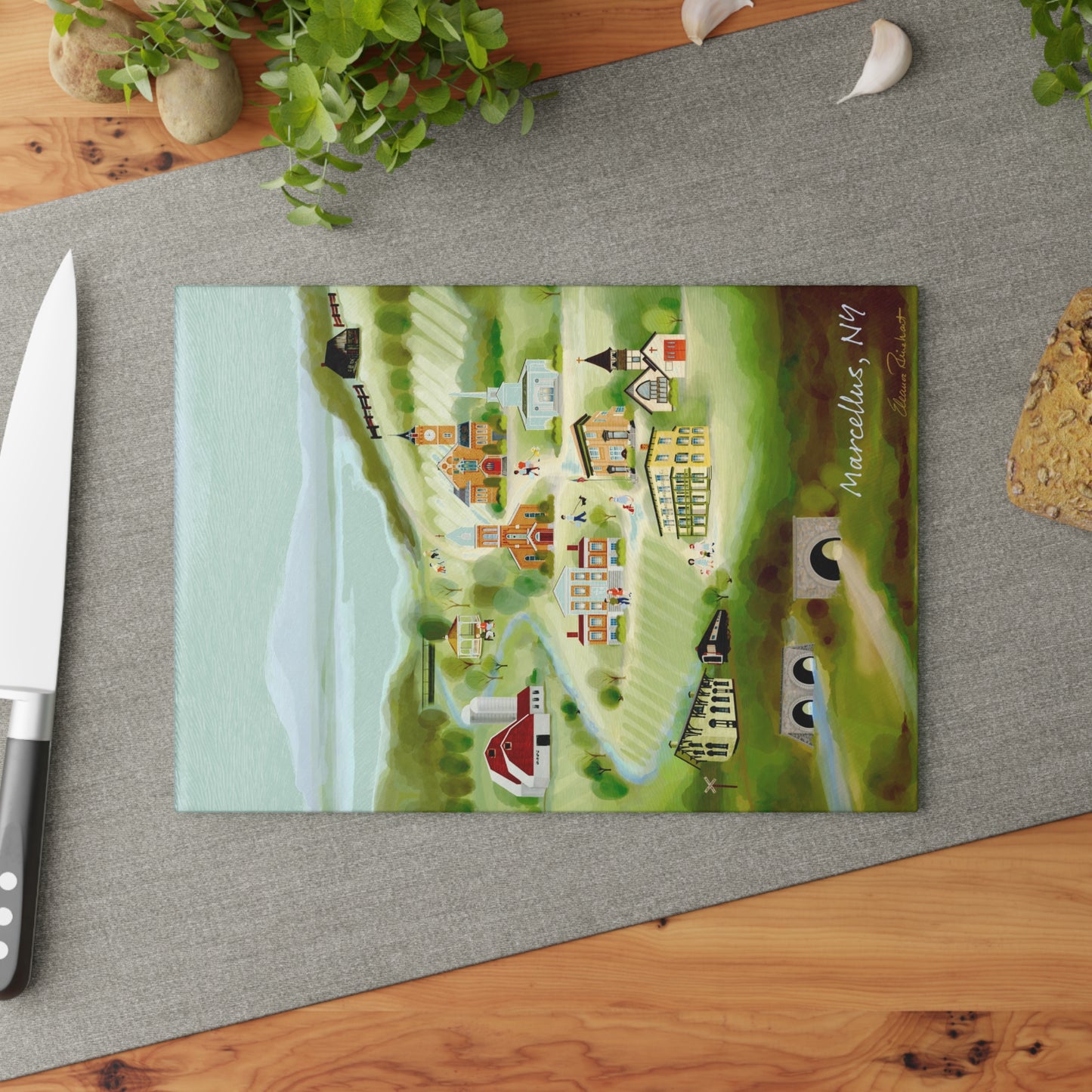 Marcellus Summer Glass Cutting and Charcuterie Board