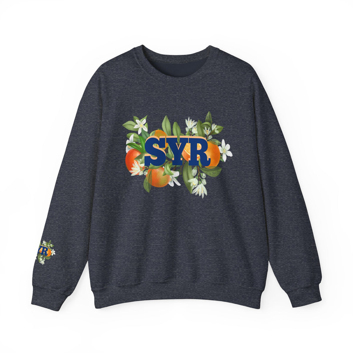 SYR Floral Crewneck Sweatshirt — Syracuse Inspired Fall Pullover