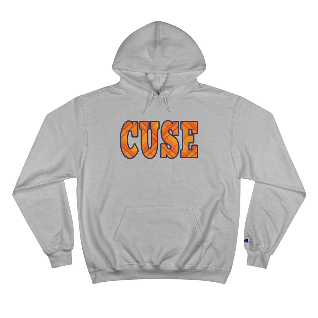 CUSE Orange Plaid Champion Hoodie