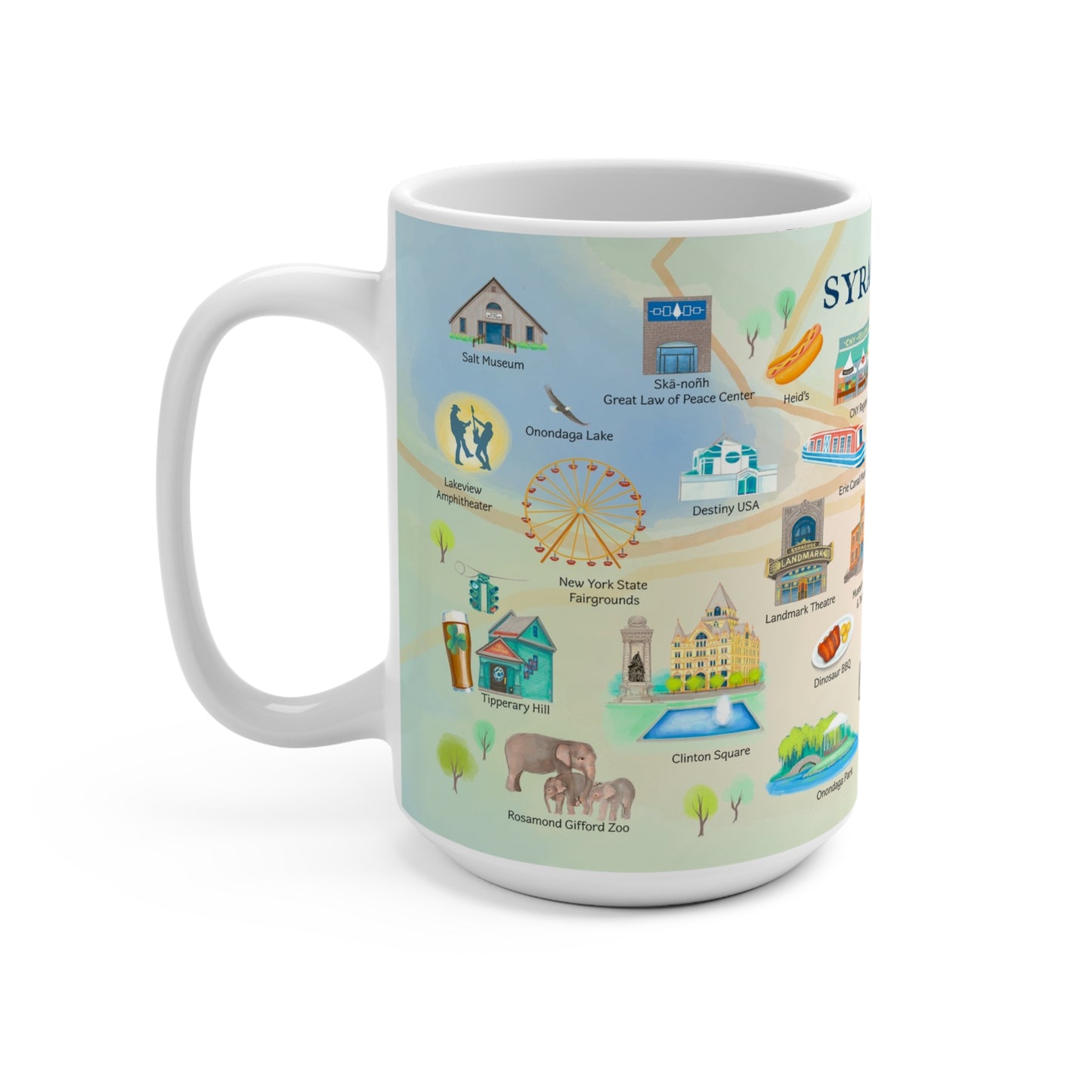 Syracuse City Map Mug 15oz