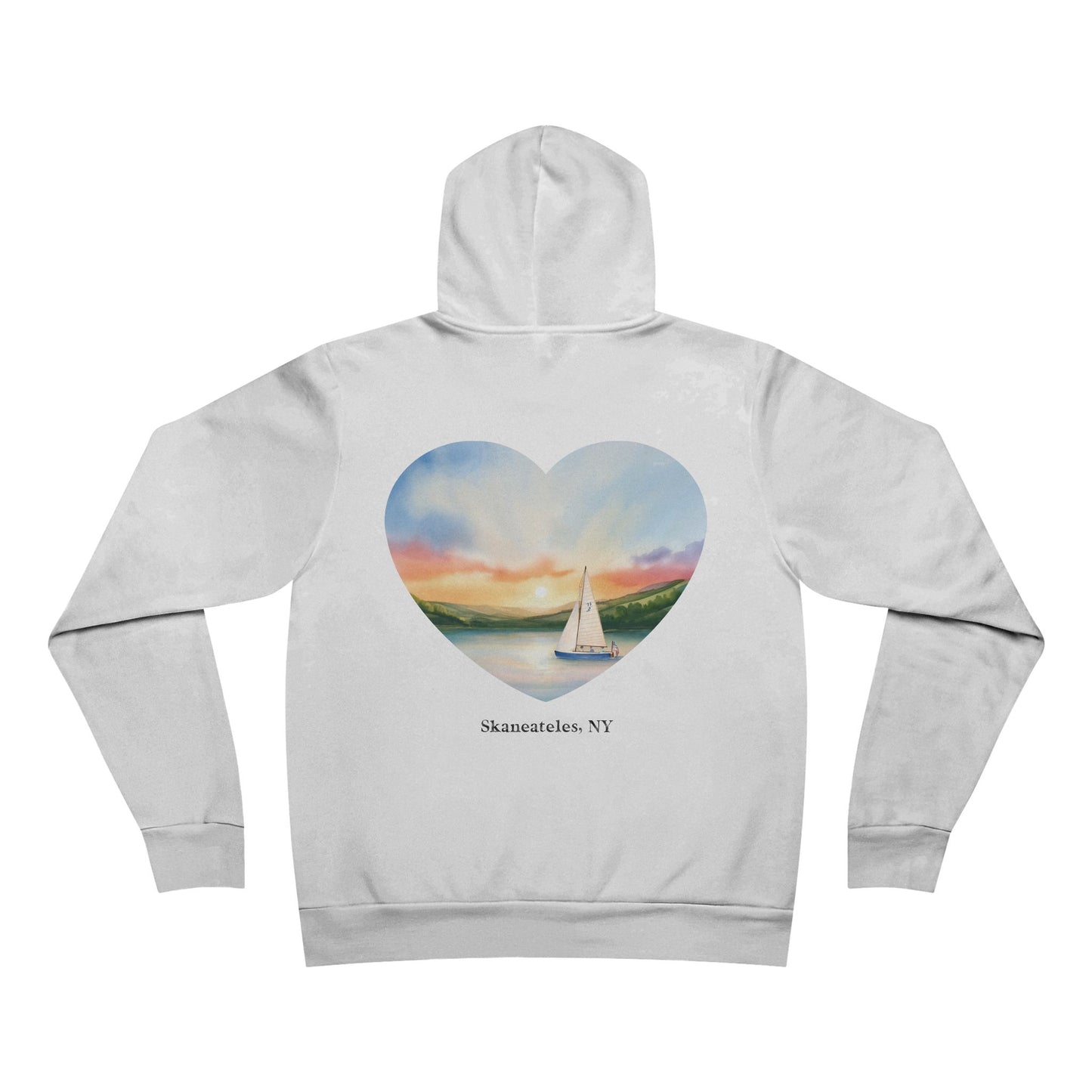 Skaneateles Lake Sunset - Cozy Unisex Sponge Fleece Pullover Hoodie