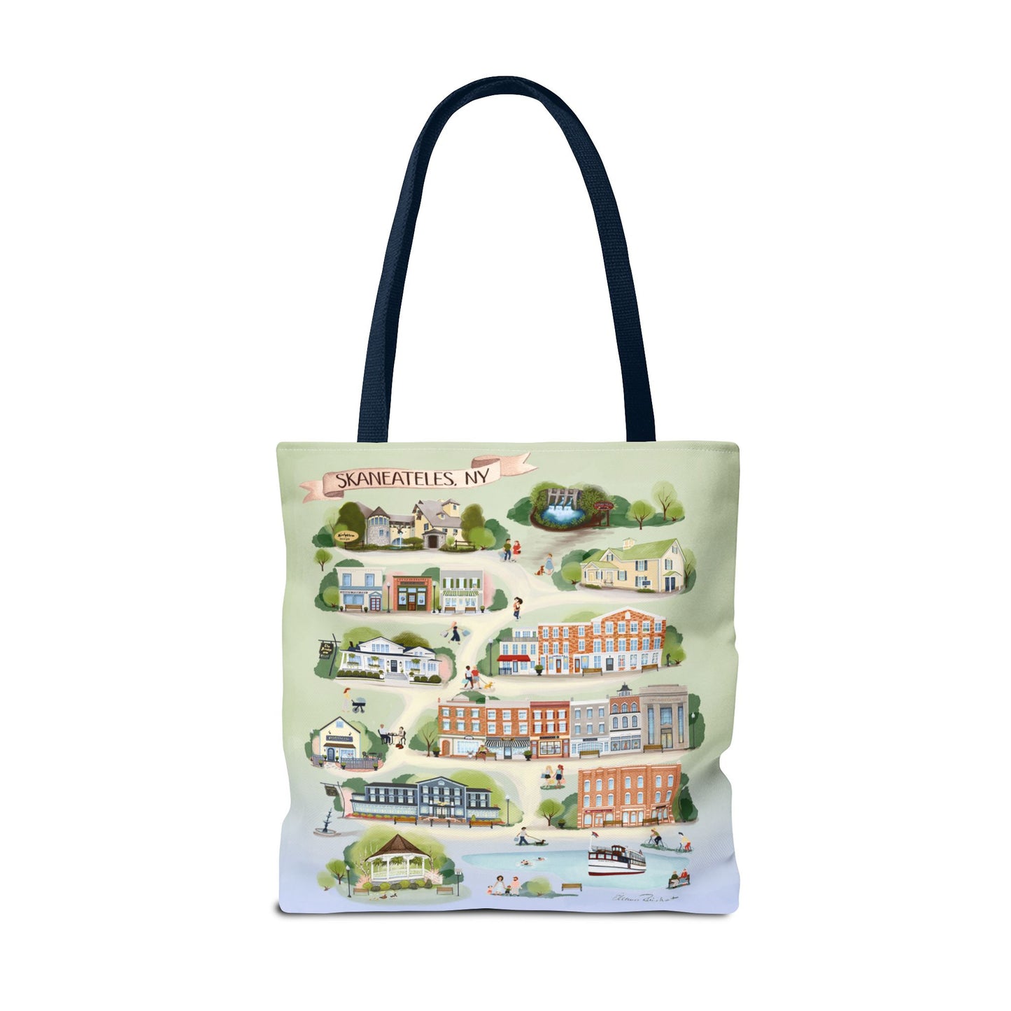 Skaneateles, NY Summer Landmarks XL Tote Bag