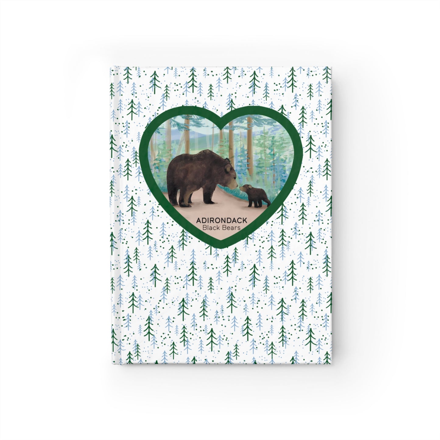 Adirondack Black Bears Hand Painted Watercolor Journal - Explore Nature and Adventures - Made in the USA