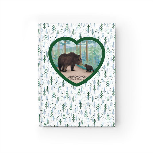 Adirondack Black Bears Hand Painted Watercolor Journal - Explore Nature and Adventures - Made in the USA
