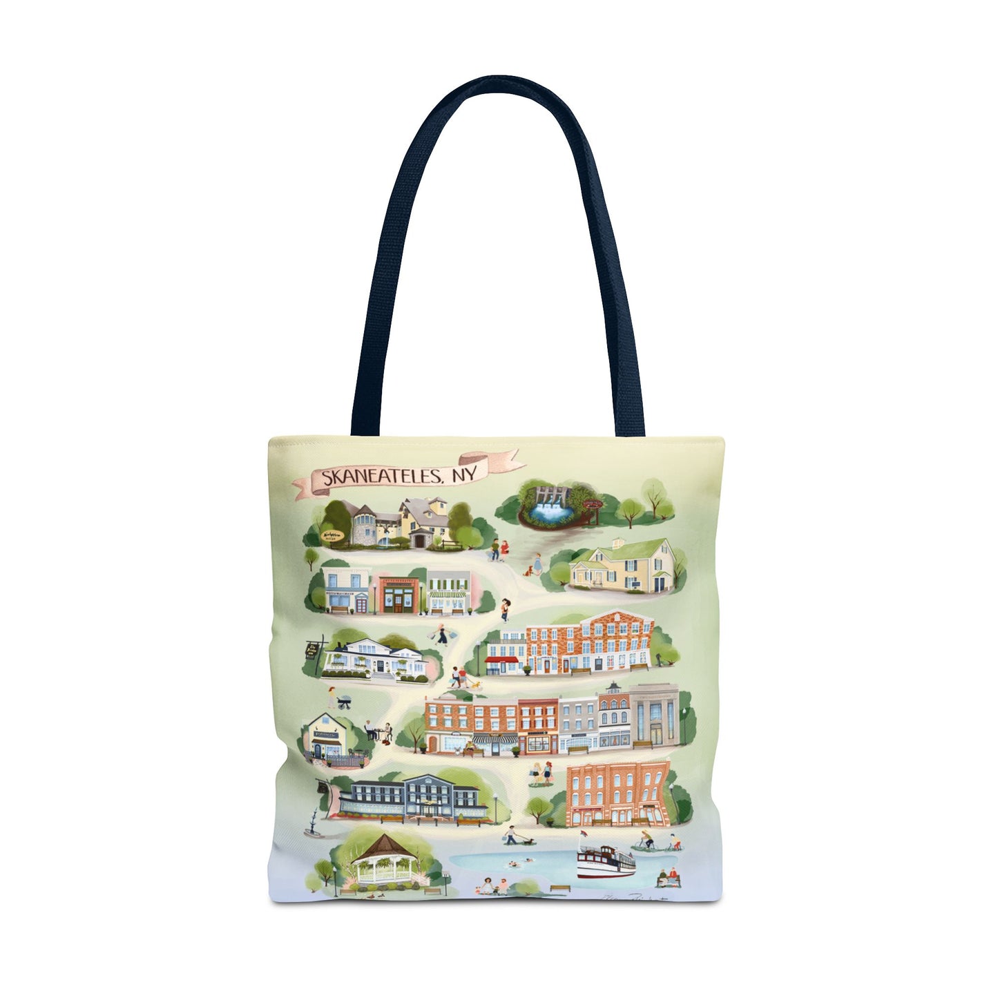 Skaneateles, NY Summer Landmarks XL Tote Bag