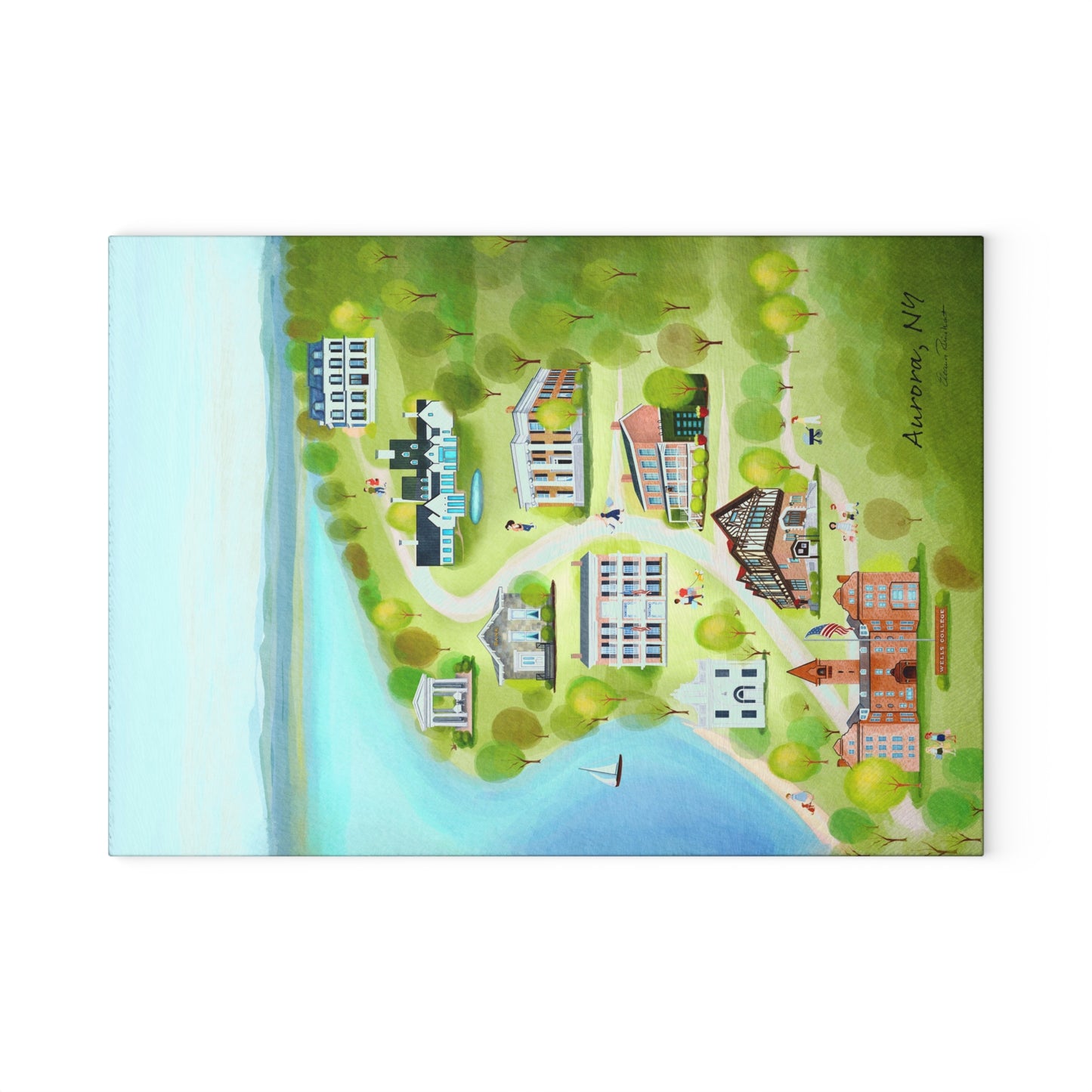 Aurora Village Glass Charcuterie and Cutting Board