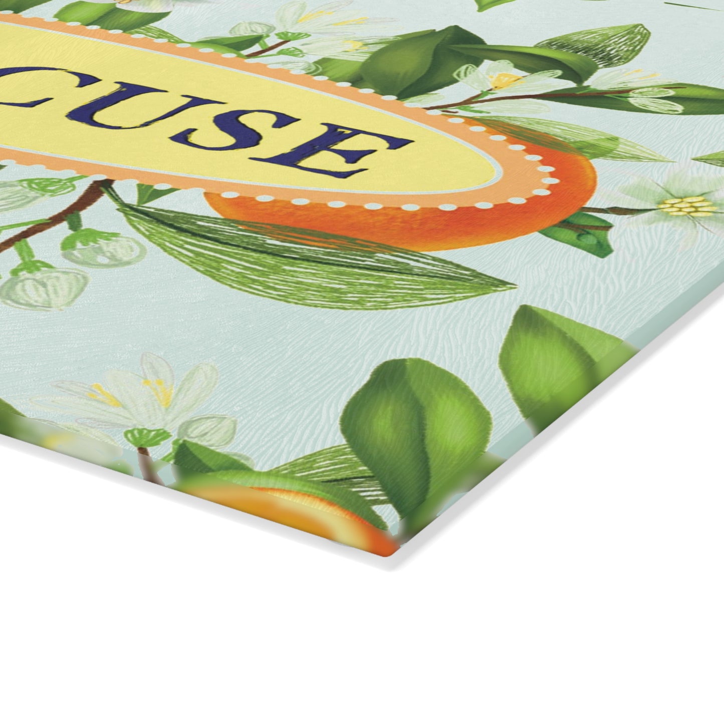 Syracuse Orange Blossom Glass Charcuterie and Cutting Board