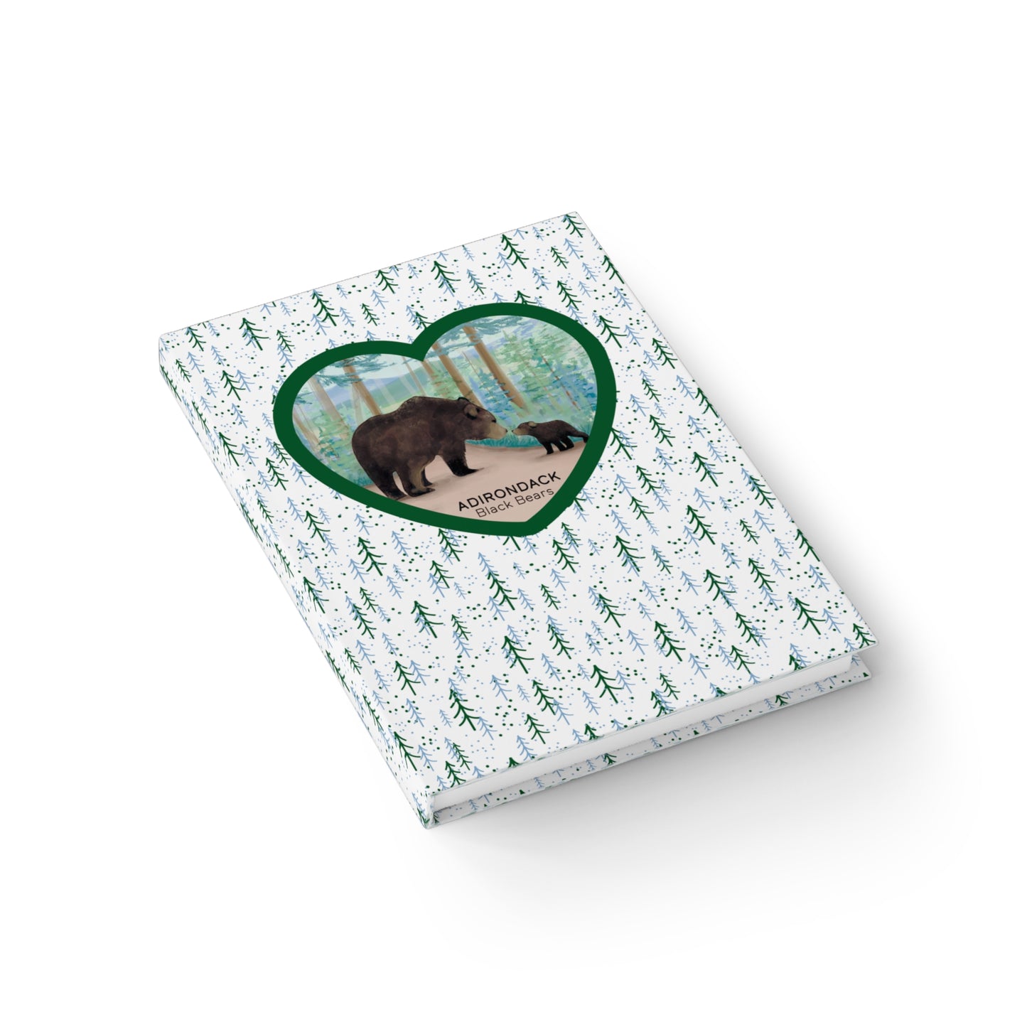 Adirondack Black Bears Hand Painted Watercolor Journal - Explore Nature and Adventures - Made in the USA