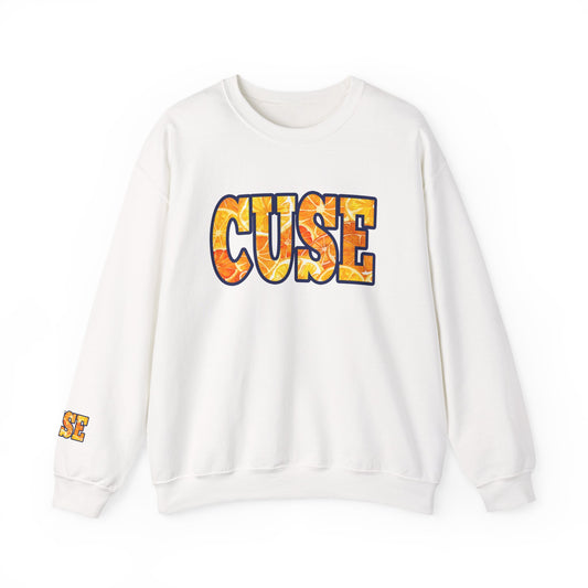 CUSE Orange Slices Crewneck Sweatshirt — Syracuse Inspired Fall Pullover