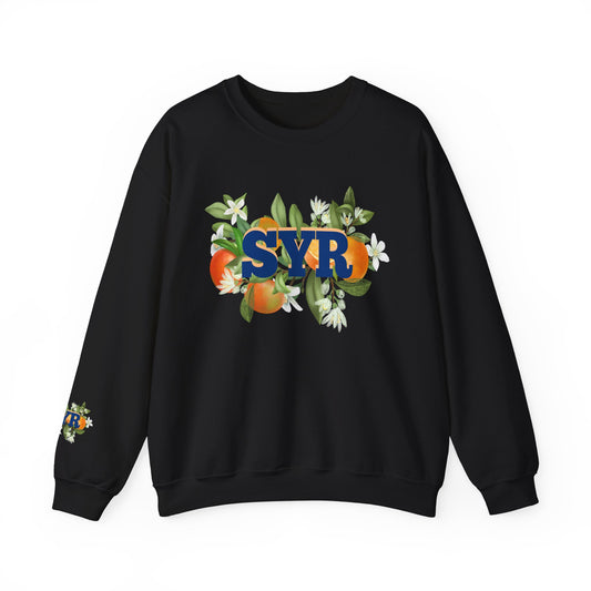 SYR Floral Crewneck Sweatshirt — Syracuse Inspired Fall Pullover