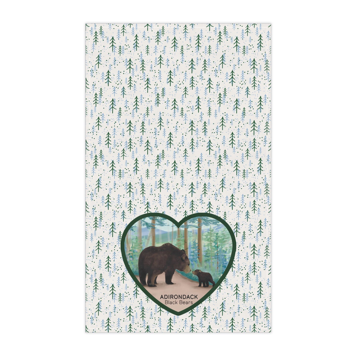 Adirondack Black Bear Cotton Tea Towels - Nature-Inspired Home Decor - Made in the USA