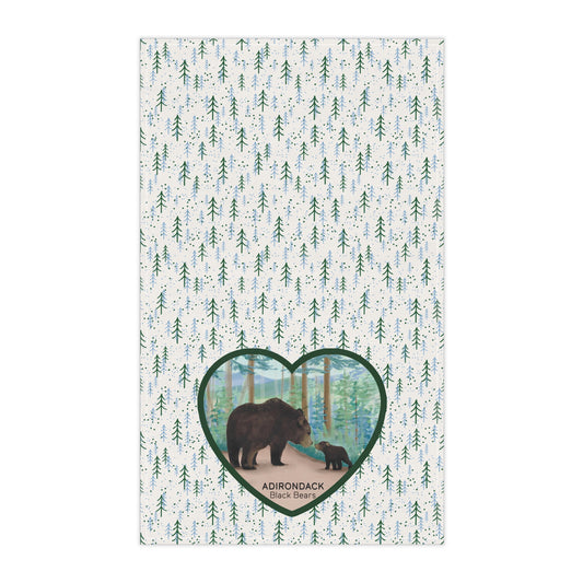 Adirondack Black Bear Cotton Tea Towels - Nature-Inspired Home Decor - Made in the USA