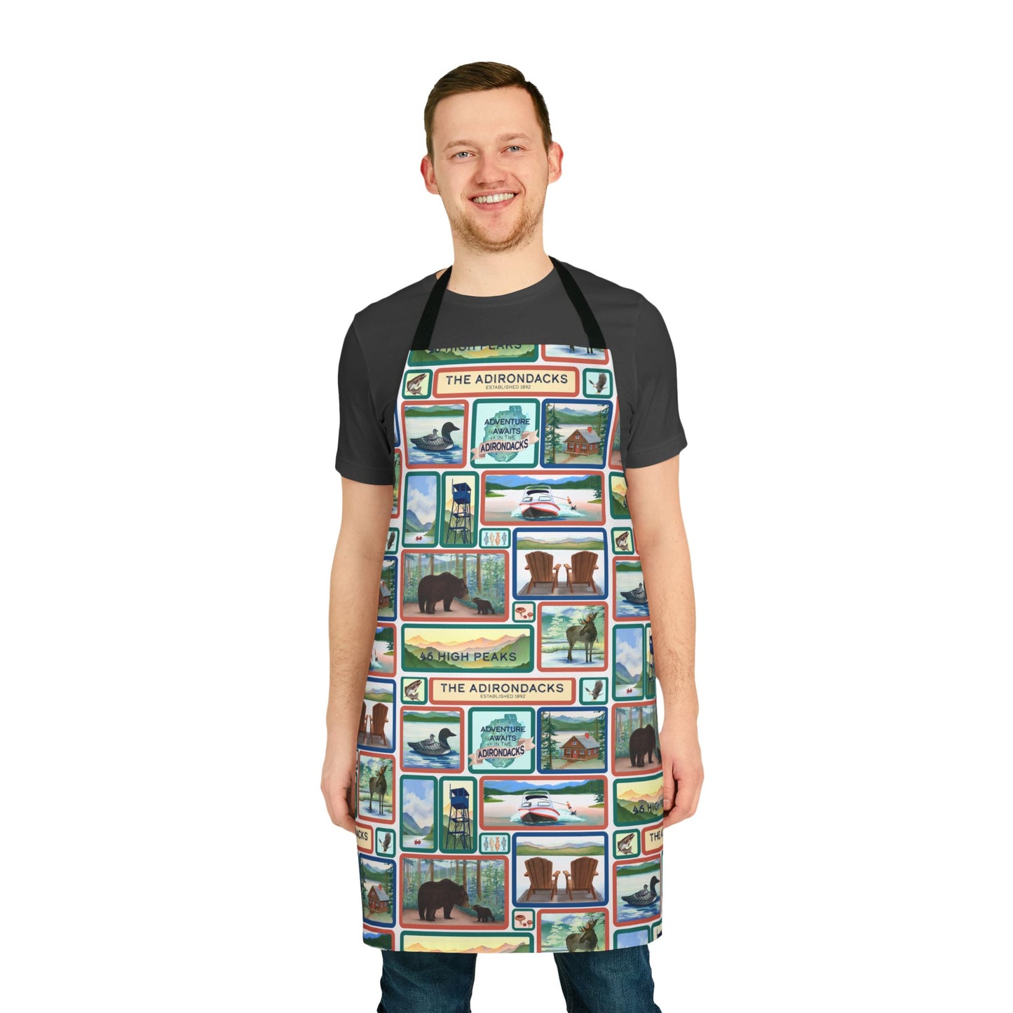Adirondack Wilderness Adventure Apron - Perfect for Nature Lovers, Chefs, and Home Cooks - Made in the USA