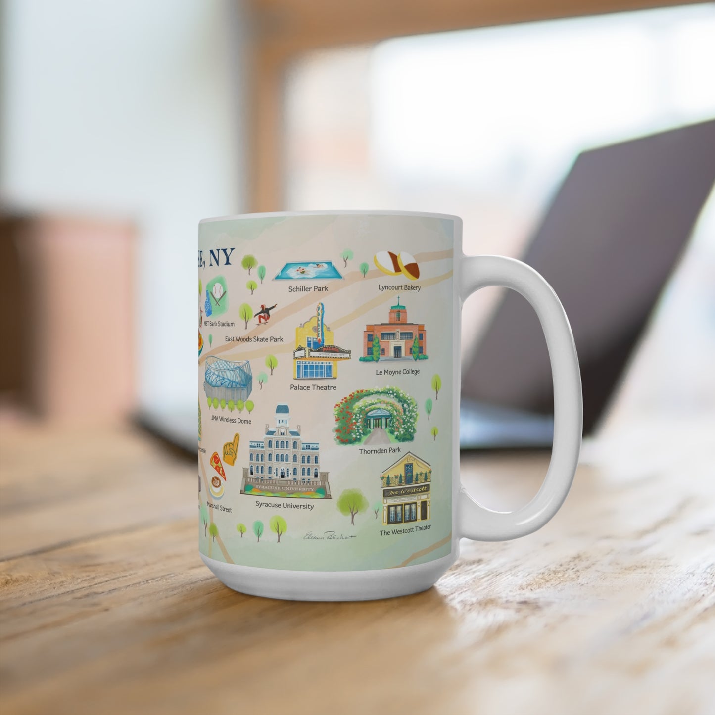 Syracuse City Map Mug 15oz