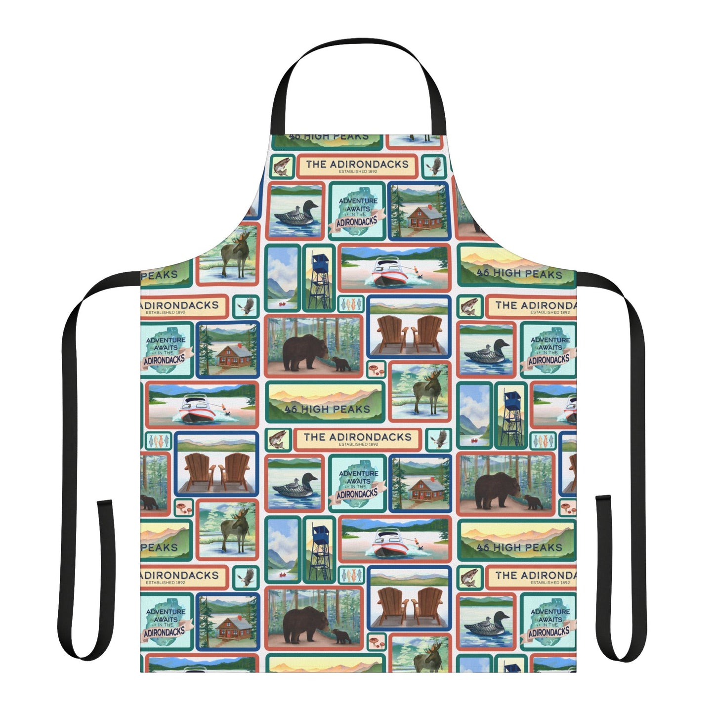 Adirondack Wilderness Adventure Apron - Perfect for Nature Lovers, Chefs, and Home Cooks - Made in the USA