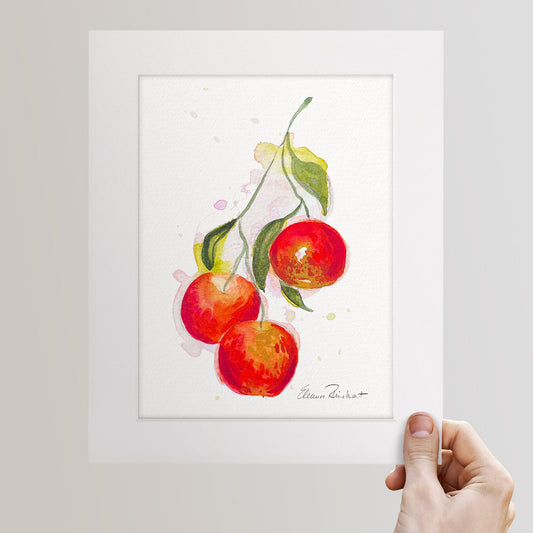 Three Apples on a Branch - Fine Art Print