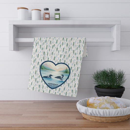 Adirondack Loons (Water Dance) Cotton Tea Towels - Nature-Inspired Home Decor - Made in the USA