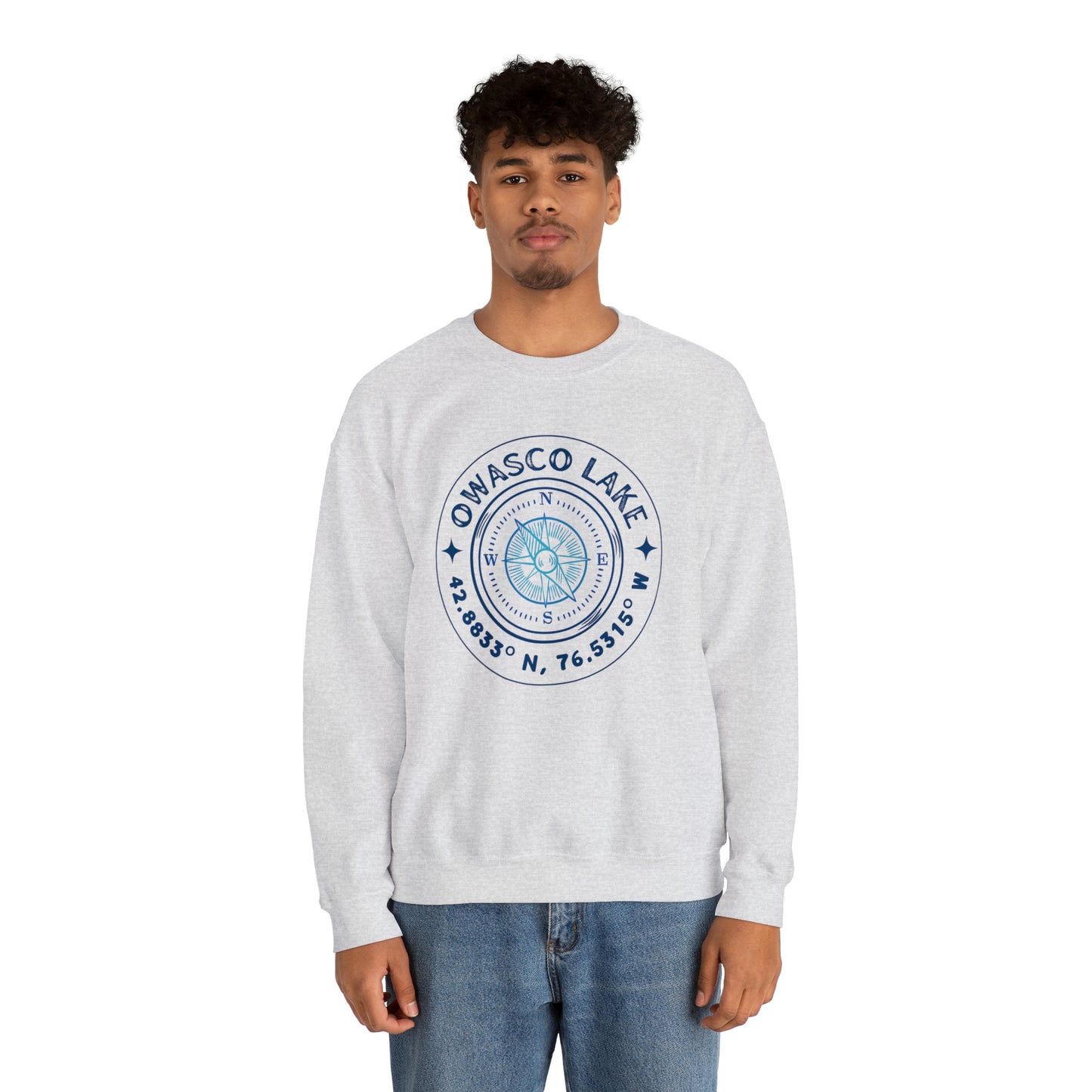 Owasco Lake Compass - Unisex  Crewneck Sweatshirt