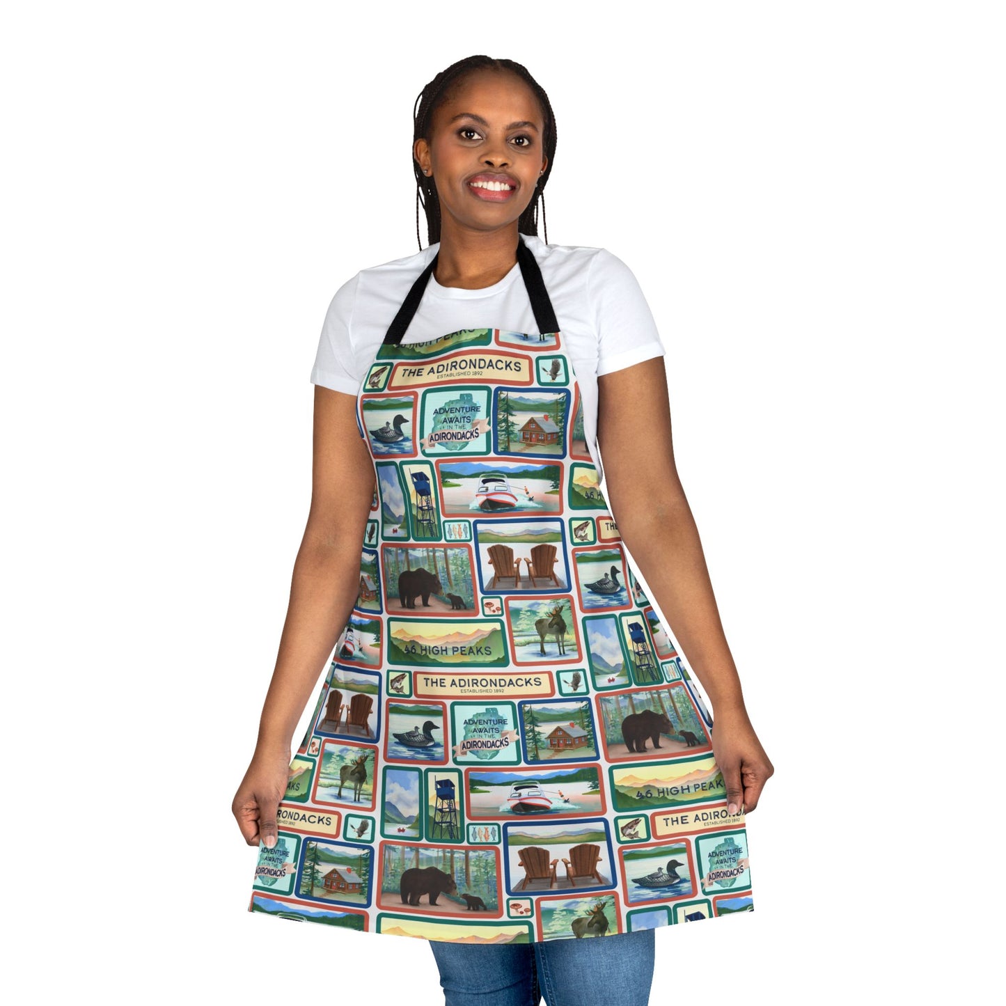 Adirondack Wilderness Adventure Apron - Perfect for Nature Lovers, Chefs, and Home Cooks - Made in the USA