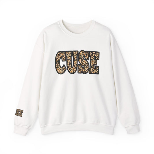 CUSE Leopard Print Crewneck Sweatshirt
