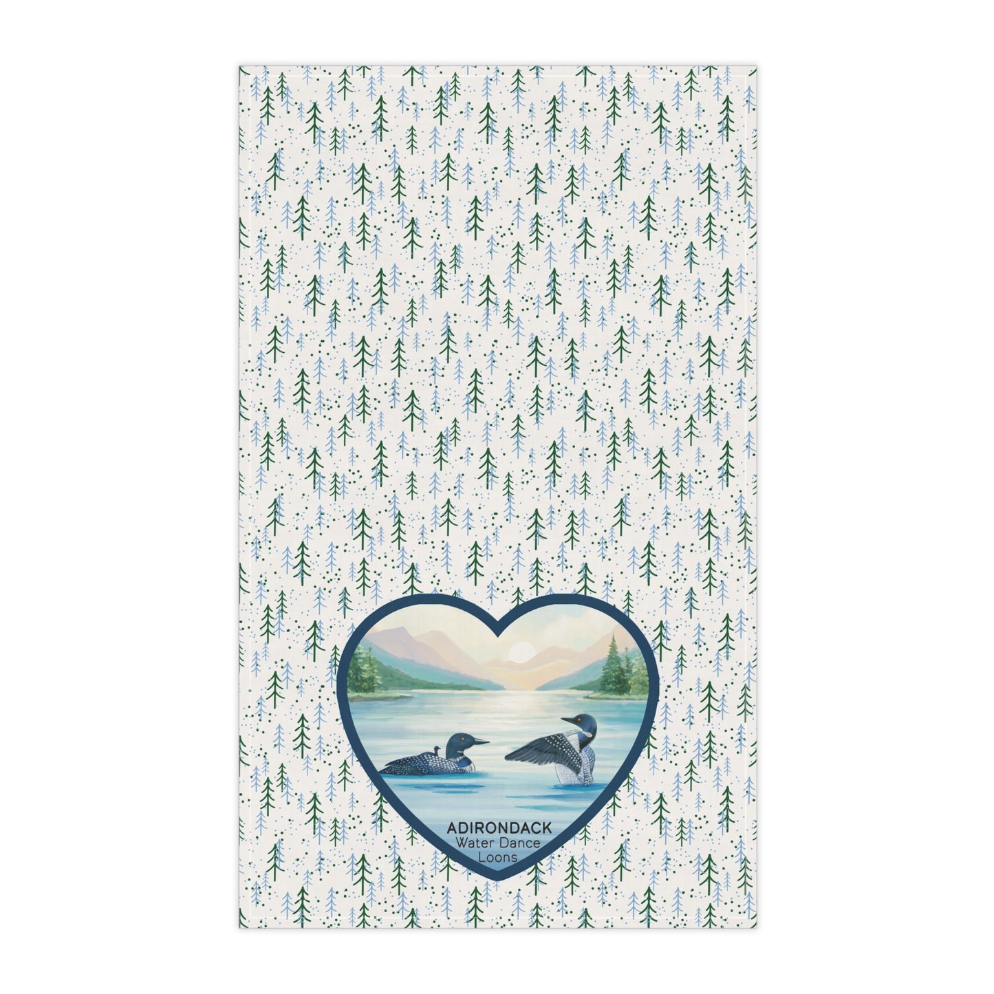 Adirondack Loons (Water Dance) Cotton Tea Towels - Nature-Inspired Home Decor - Made in the USA