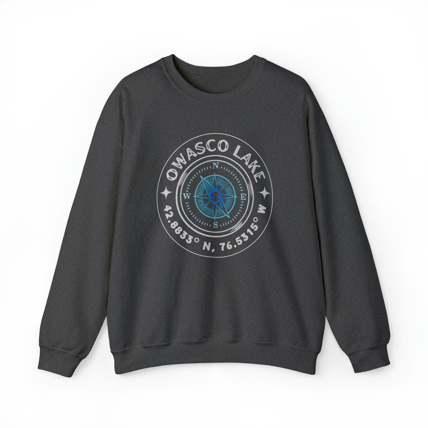 Owasco Lake Compass - Unisex  Crewneck Sweatshirt