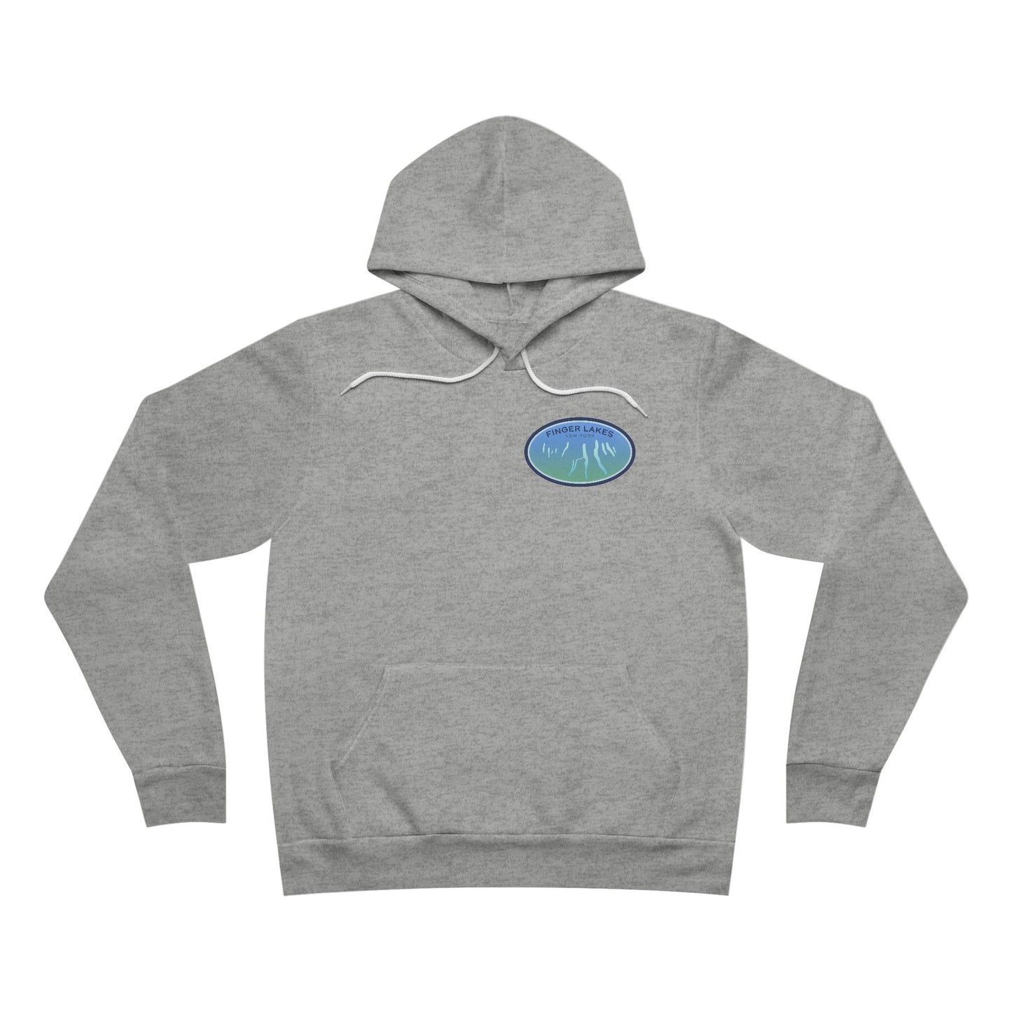 Finger Lakes Blue Iconic Hoodie — Bella + Canvas Xtra Soft Pullover