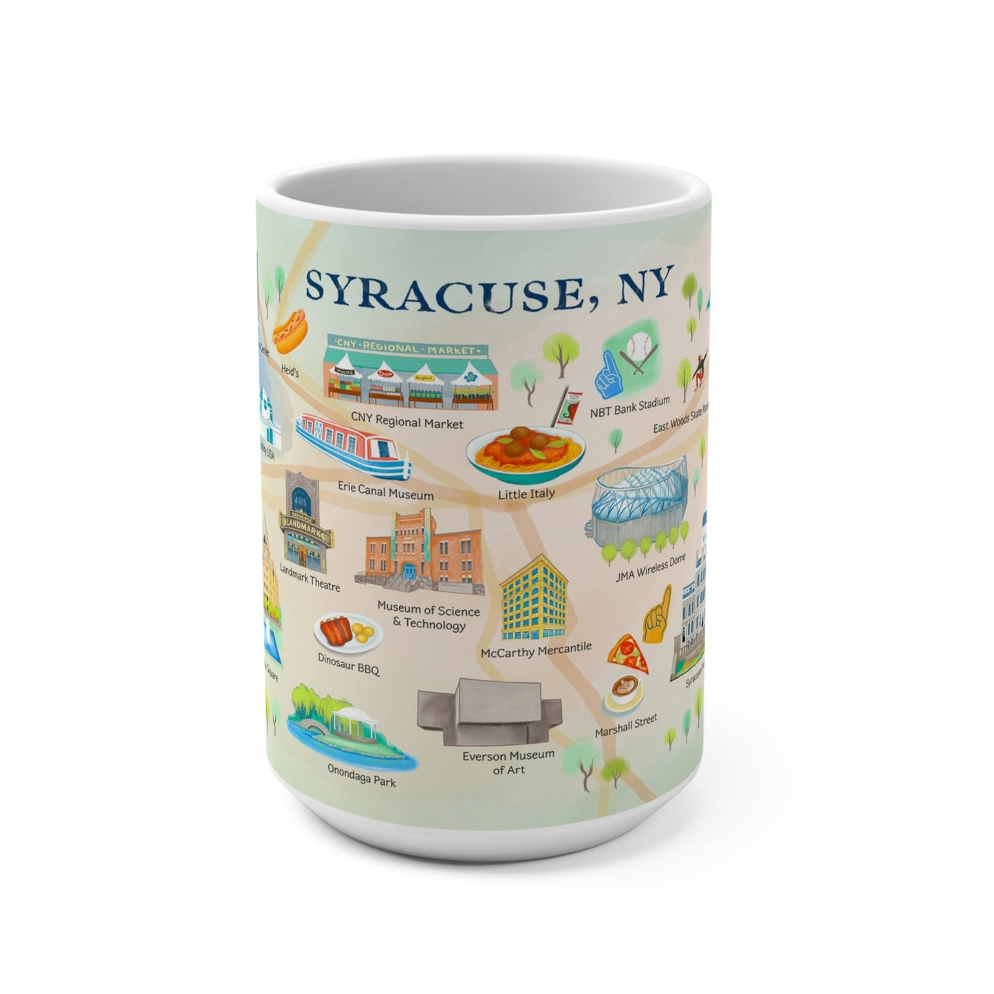 Syracuse City Map Mug 15oz