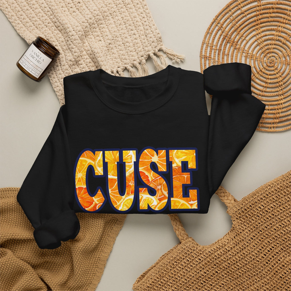 CUSE Orange Slices Crewneck Sweatshirt — Syracuse Inspired Fall Pullover