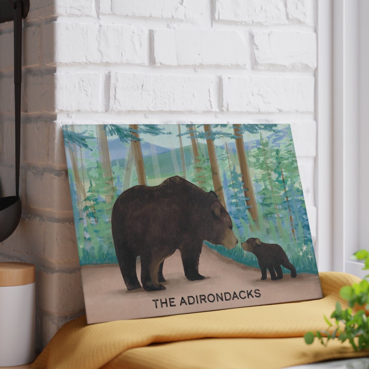 Adirondack Black Bear Glass Cutting Board - Perfect for Home Chefs and Outdoor Enthusiasts - Made in the USA