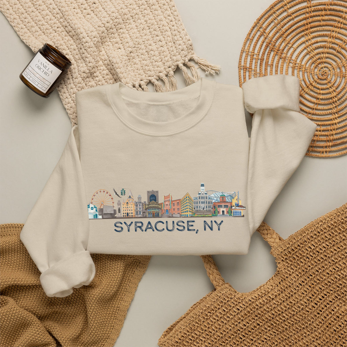 Syracuse Skyline Crewneck Sweatshirt — Syracuse Inspired Fall Pullover