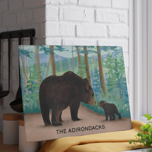 Adirondack Black Bear Glass Cutting Board - Perfect for Home Chefs and Outdoor Enthusiasts - Made in the USA