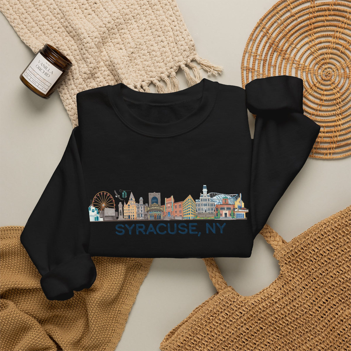 Syracuse Skyline Crewneck Sweatshirt — Syracuse Inspired Fall Pullover