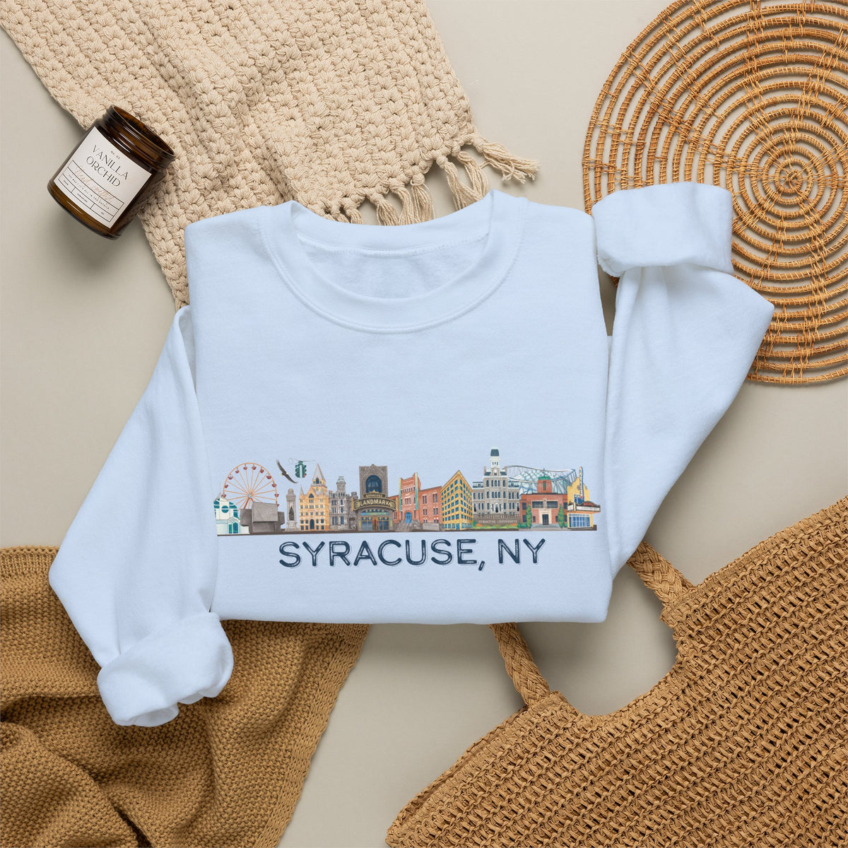 Syracuse Skyline Crewneck Sweatshirt — Syracuse Inspired Fall Pullover