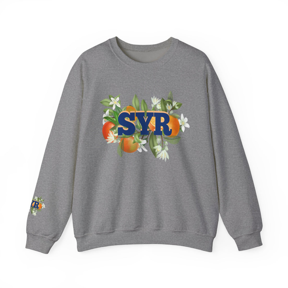 SYR Floral Crewneck Sweatshirt — Syracuse Inspired Fall Pullover