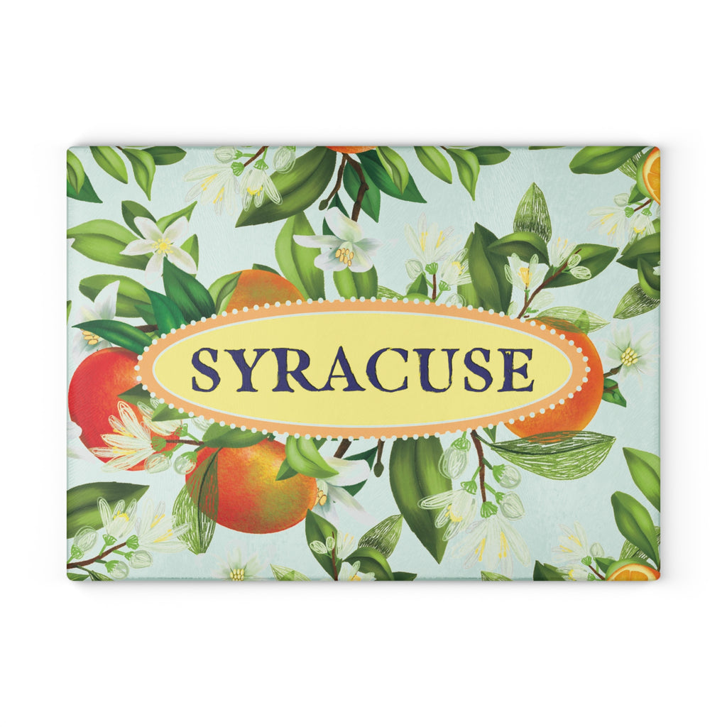 Syracuse Orange Blossom Glass Charcuterie and Cutting Board