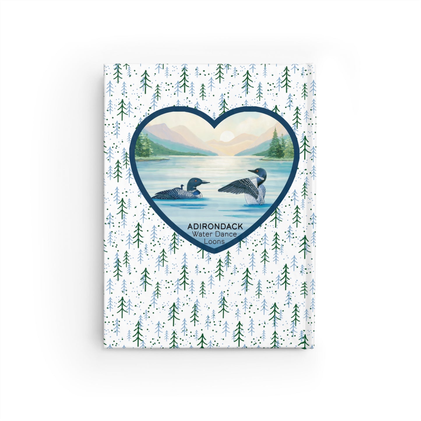 Adirondack Loons, Water Dance, Hand Painted Watercolor Journal - Explore Nature and Adventures - Made in the USA