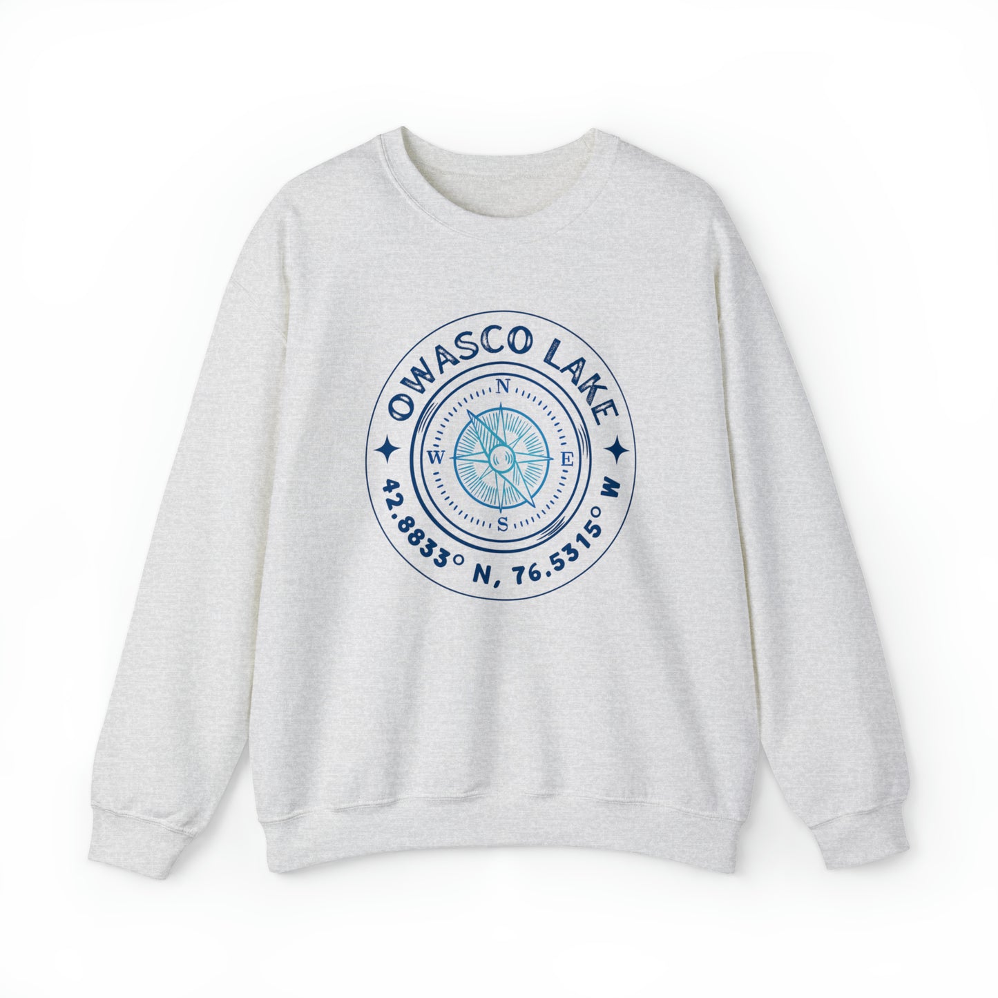 Owasco Lake Compass - Unisex  Crewneck Sweatshirt