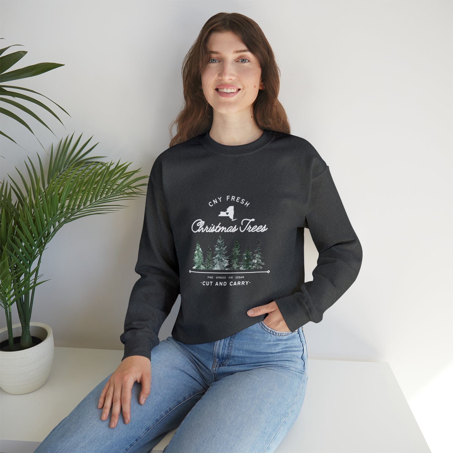 CNY Fresh Christmas Trees - Unisex Crewneck Sweatshirt