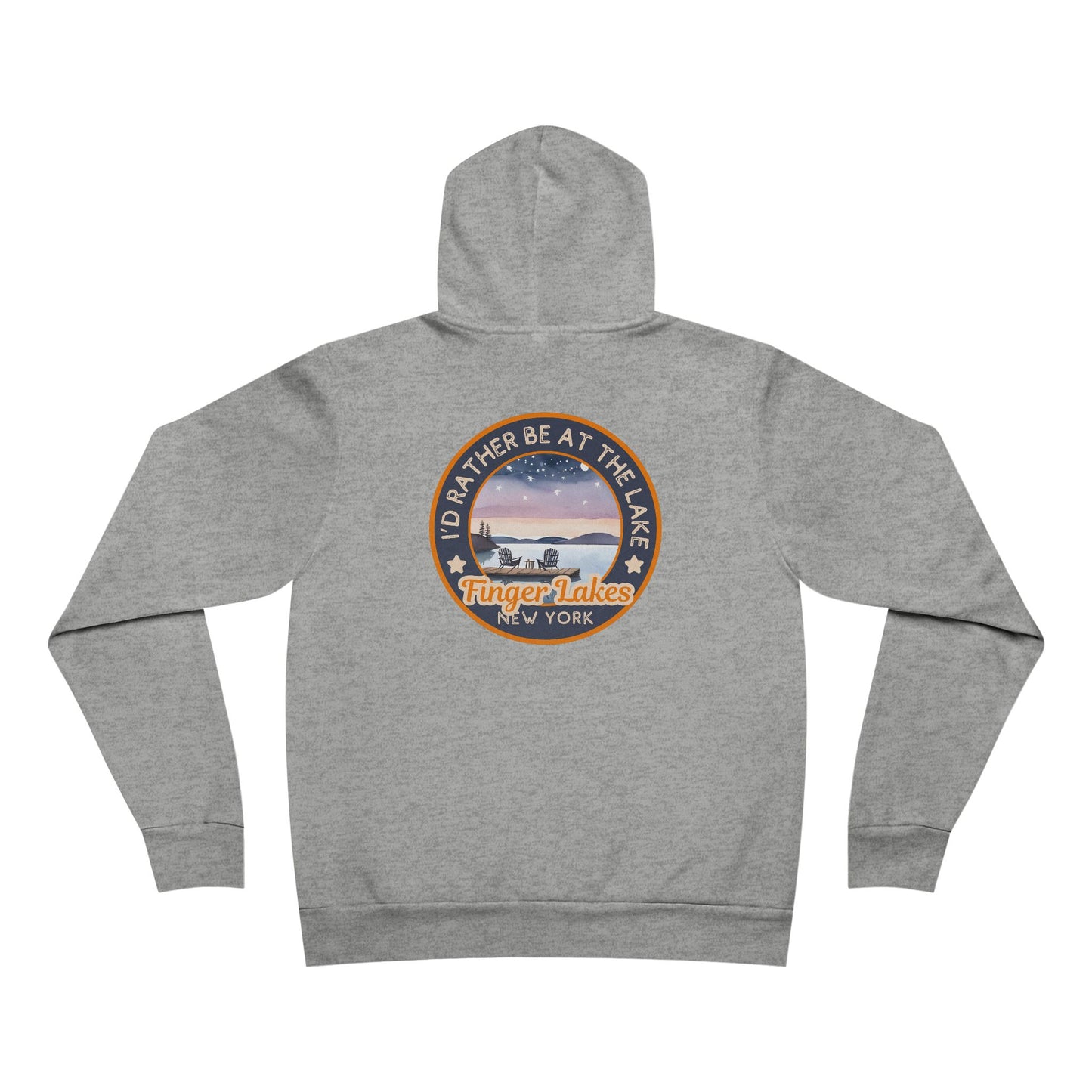 Finger Lakes Hoodie - "I'd Rather Be at the Lake" - Bonfire Nights Pullover