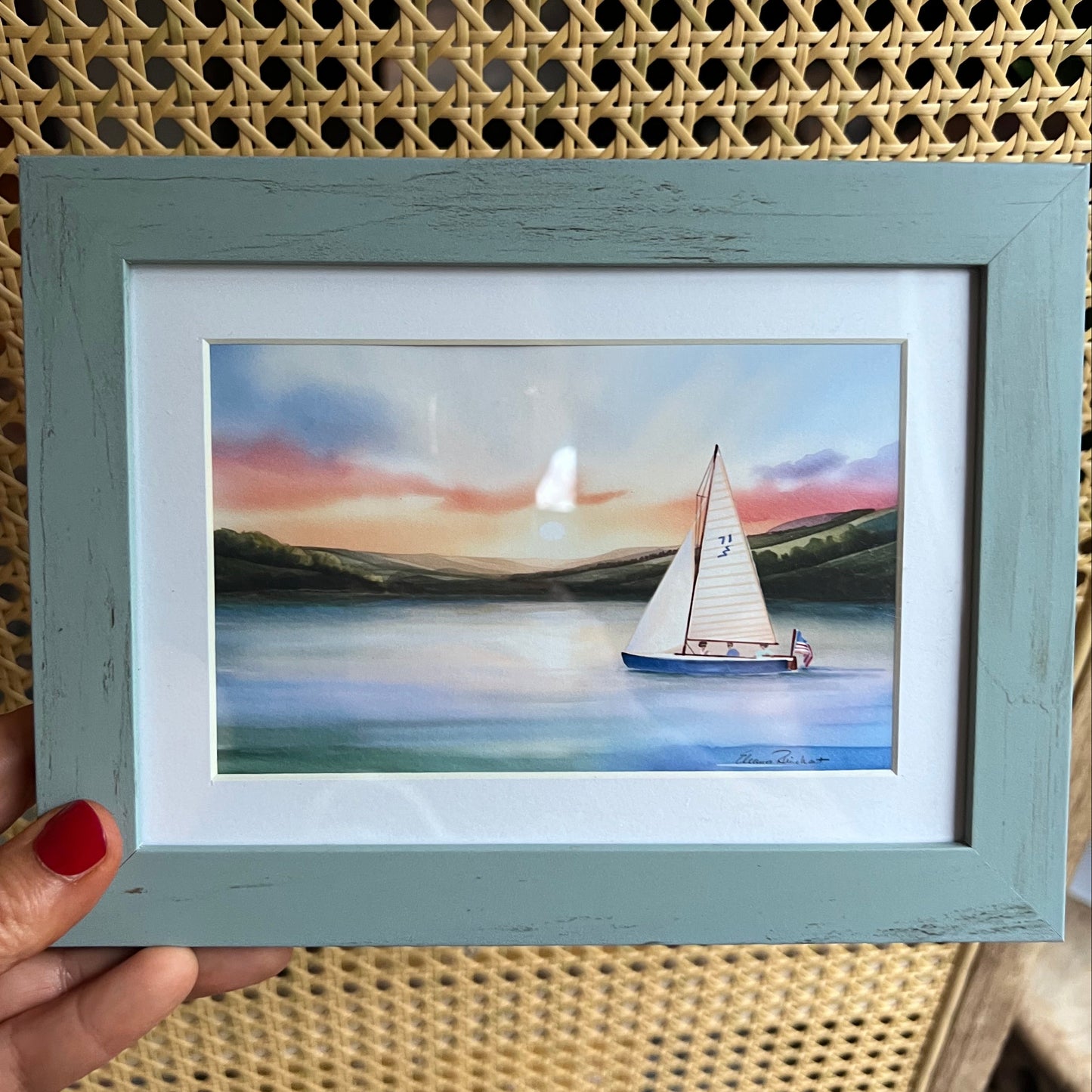 Sample Sale Framed Mini Print - Sunset Sail