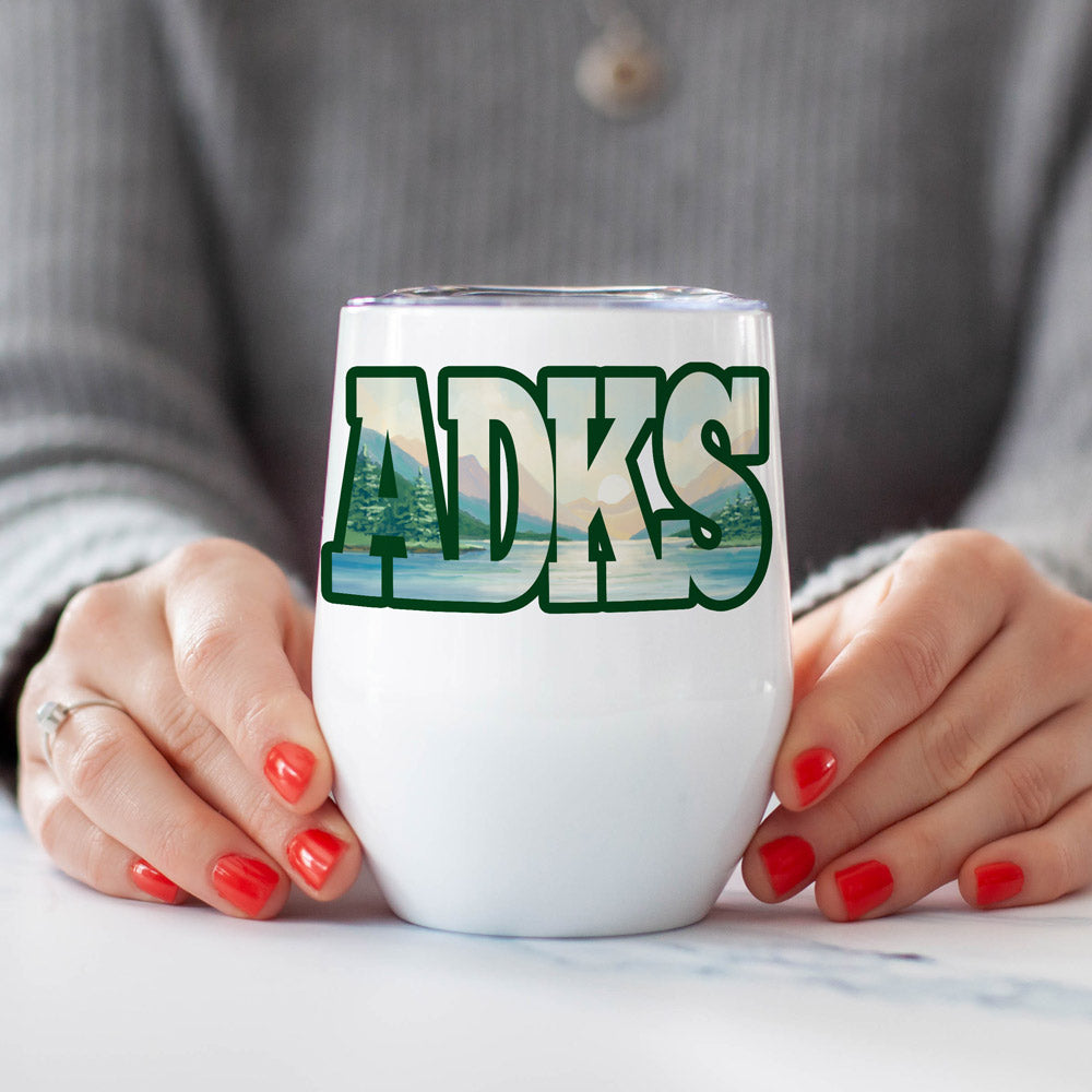 ADKS Adirondacks Wine Tumbler, Stainless Steel