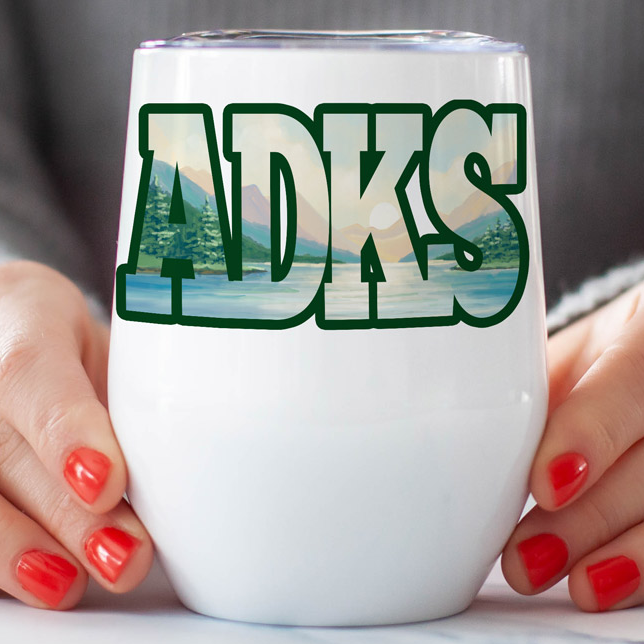 ADKS Adirondacks Wine Tumbler, Stainless Steel